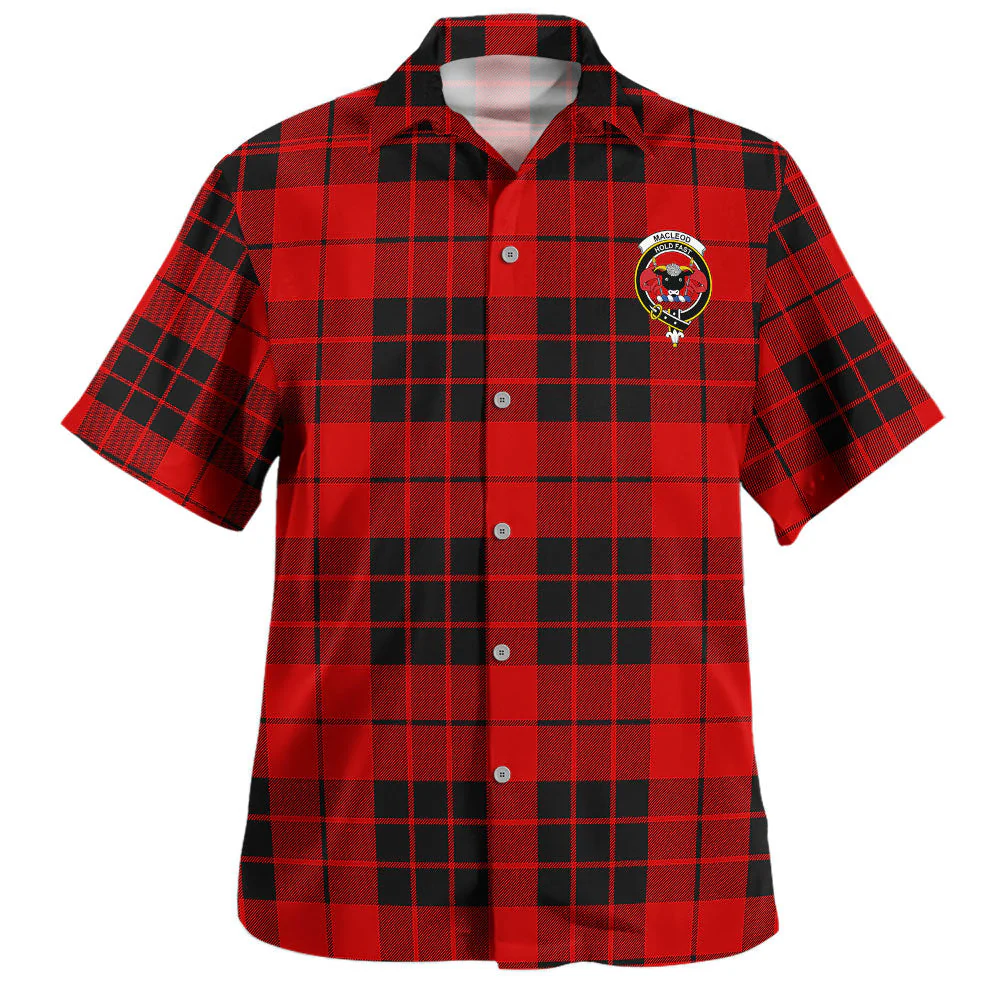 Scottish MacLeod of Raasay Clan Badge Tartan Hawaiian Shirt - Image 2