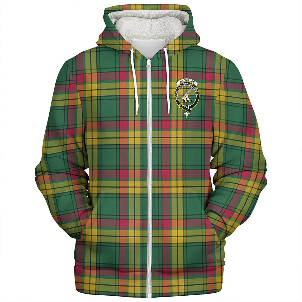 Scottish MacMillan Old Ancient Clan Badge Tartan Sherpa Hoodie - Image 3
