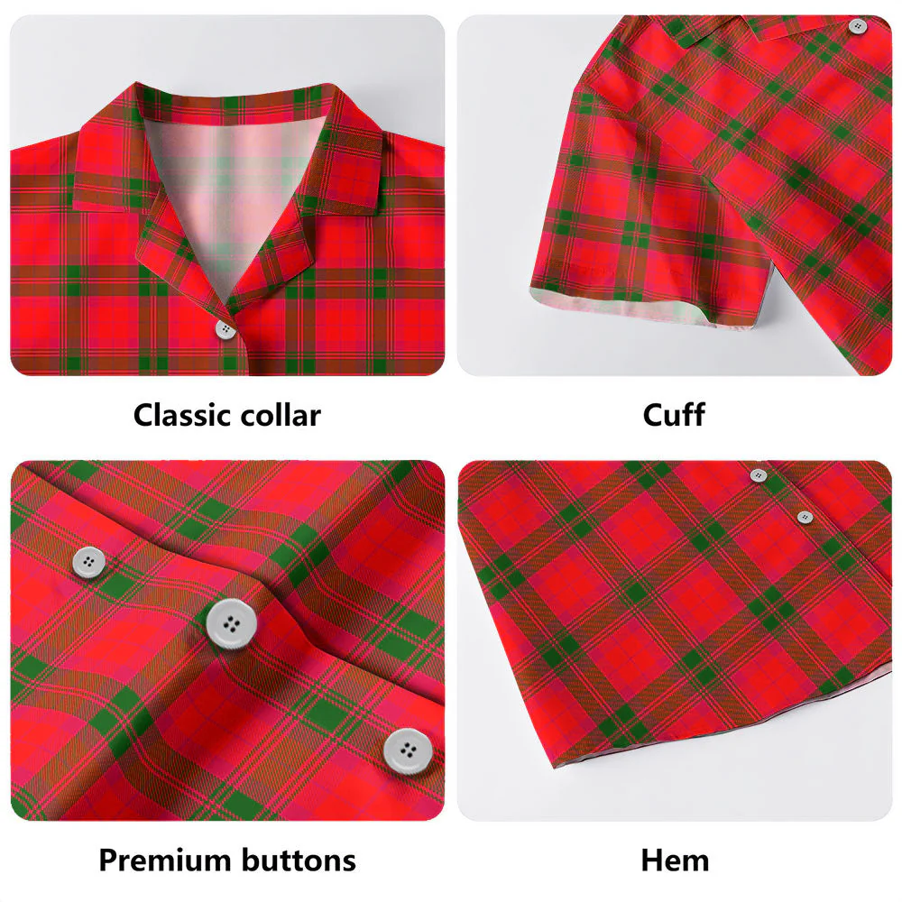 Scottish MacNab Modern Clan Badge Tartan Hawaiian Shirt - Image 4