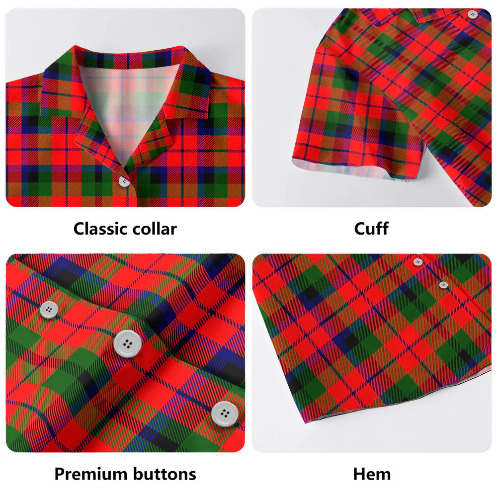 Scottish MacNaughton Modern Clan Badge Tartan Hawaiian Shirt - Image 4