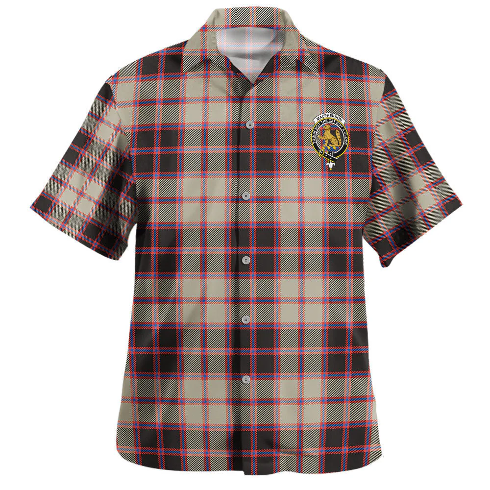 Scottish MacPherson Hunting Ancient Clan Badge Tartan Hawaiian Shirt - Image 2