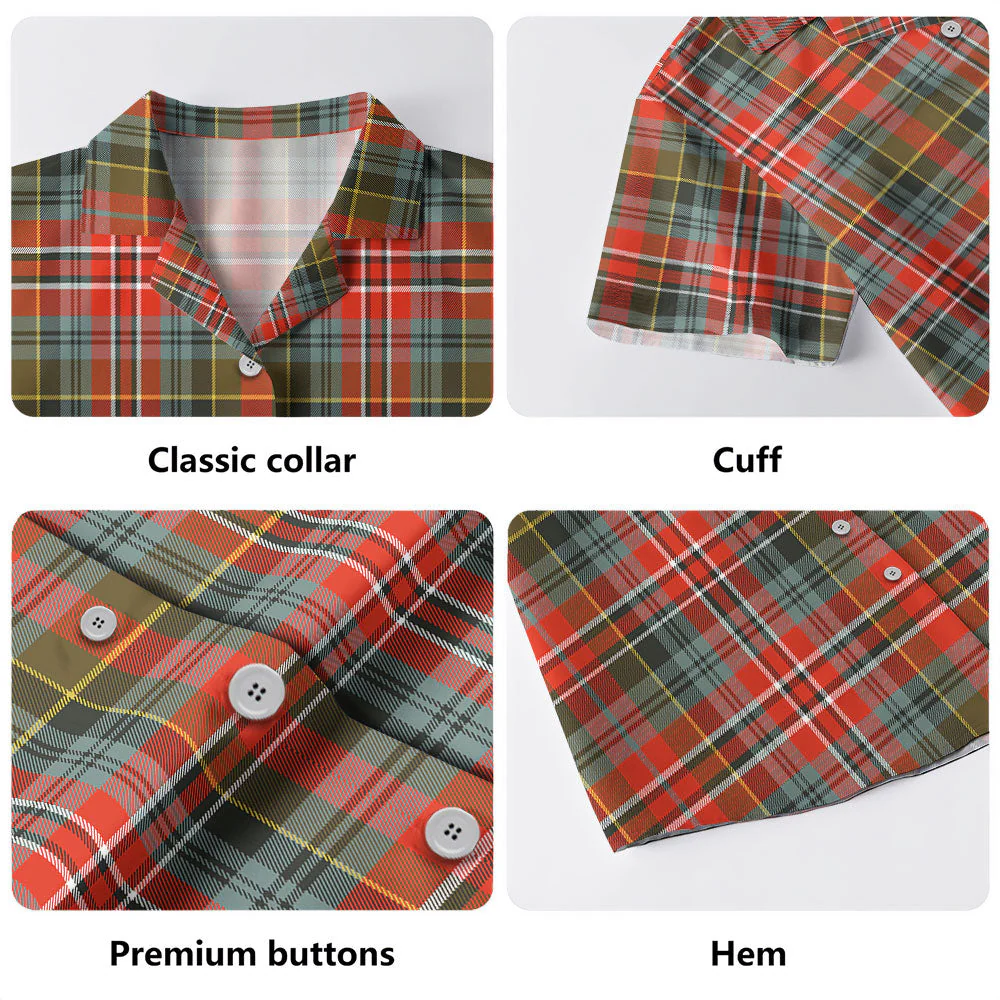 Scottish MacPherson Weathered Clan Badge Tartan Hawaiian Shirt - Image 4