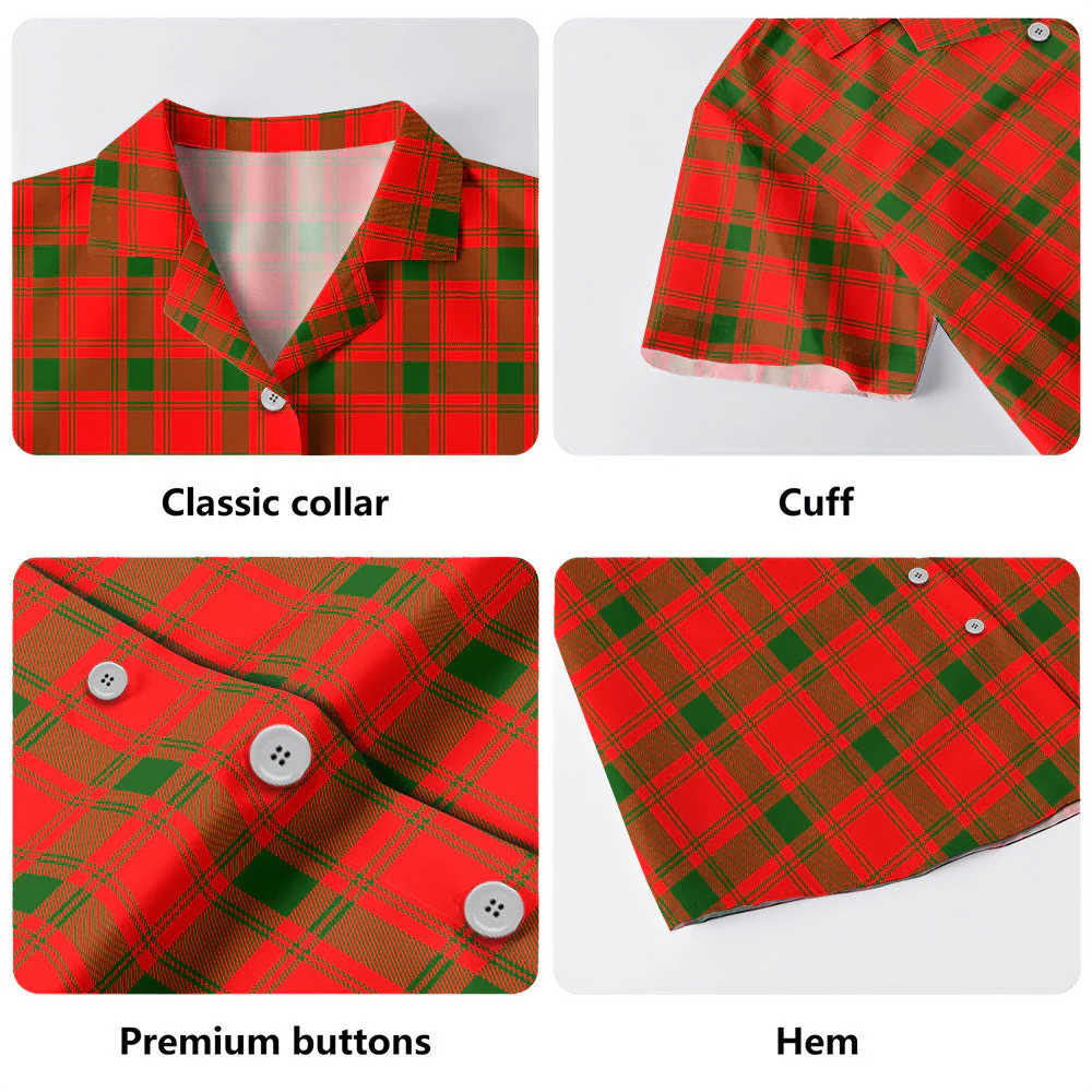 Scottish MacQuarrie Modern Clan Badge Tartan Hawaiian Shirt - Image 4