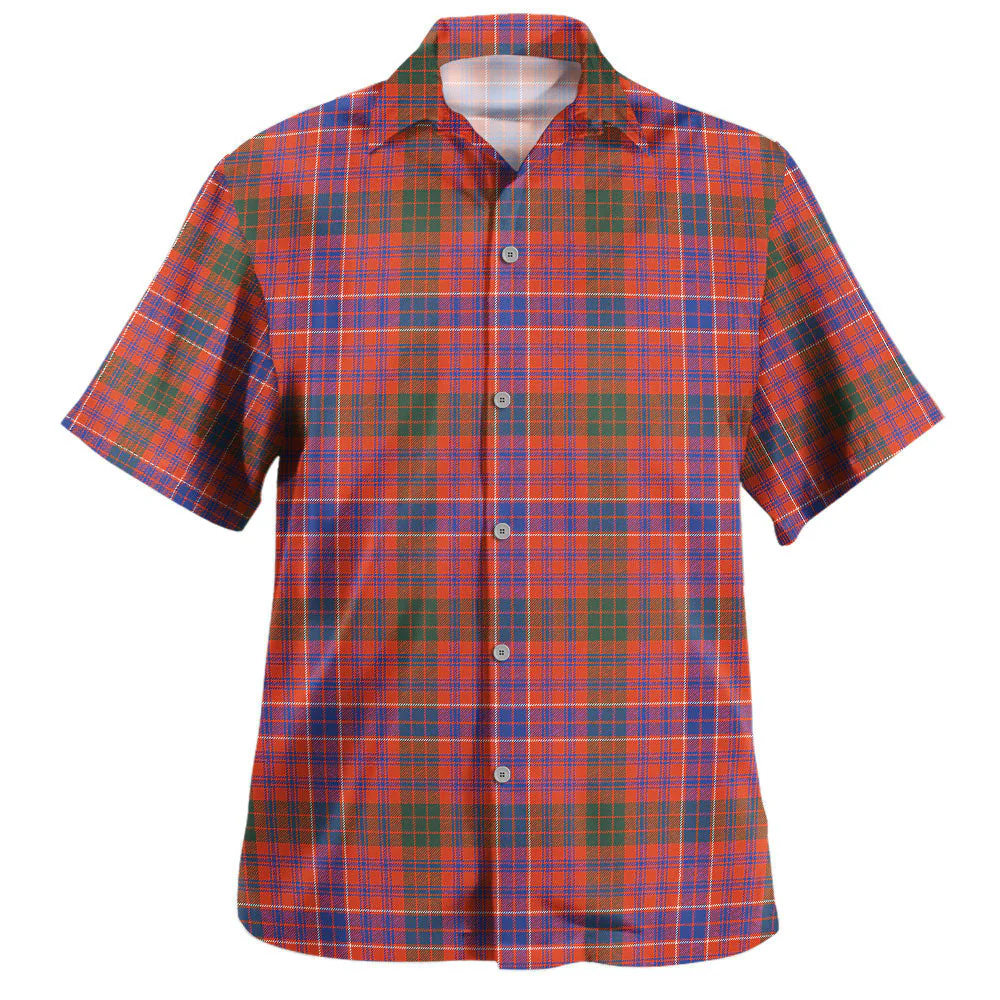 Scottish MacRae Ancient Clan Badge Tartan Hawaiian Shirt