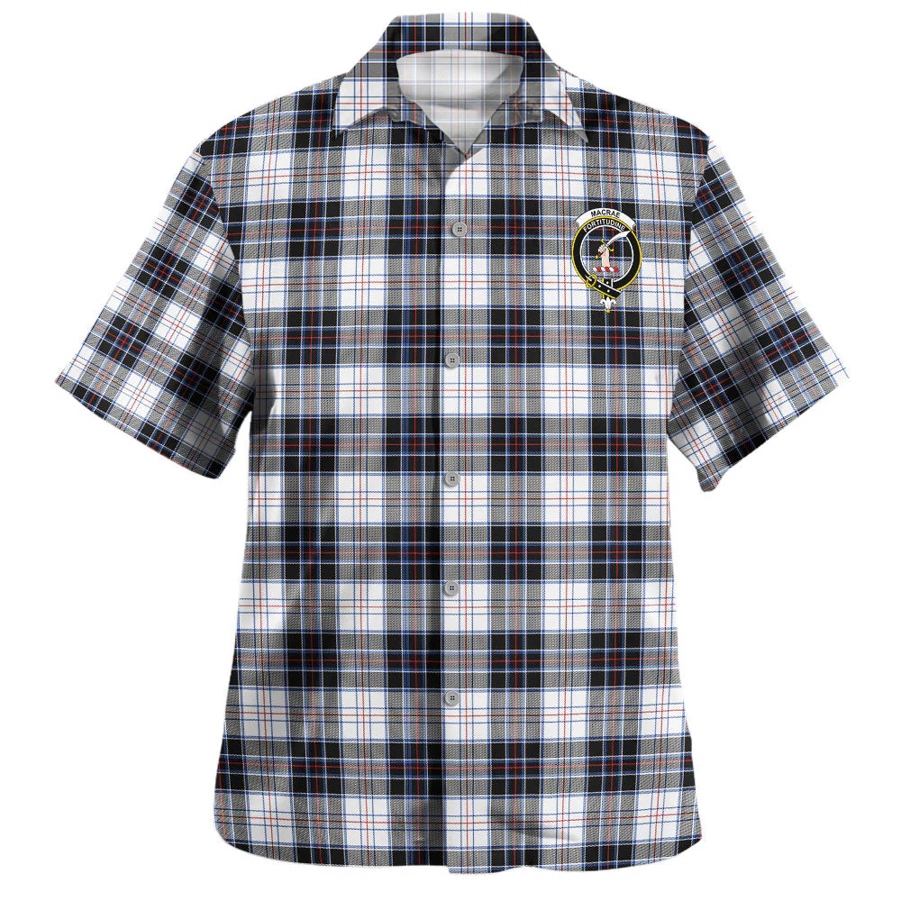 Scottish MacRae Dress Modern Clan Badge Tartan Hawaiian Shirt - Image 2