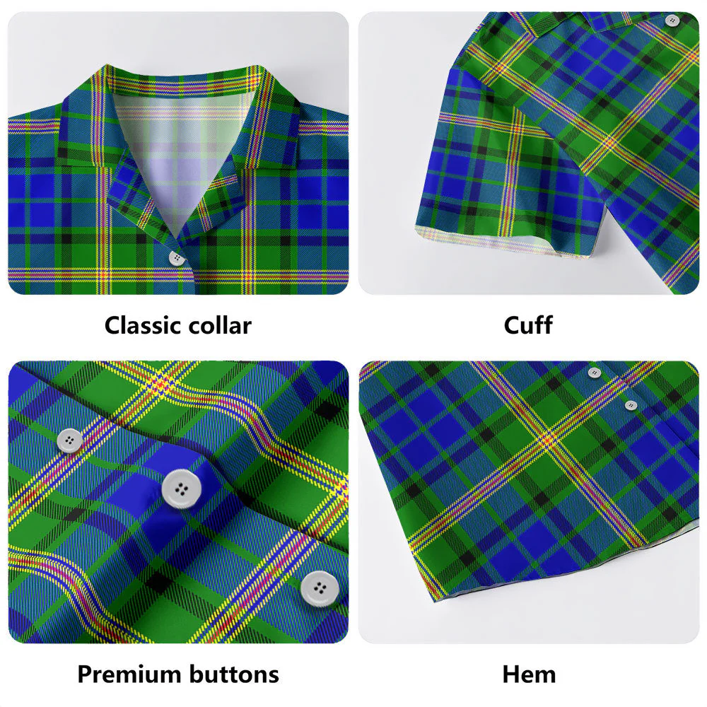 Scottish Maitland Clan Badge Tartan Hawaiian Shirt - Image 4
