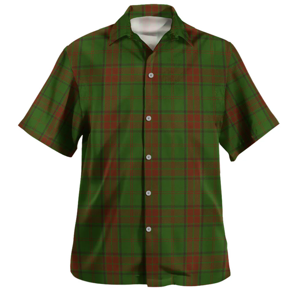 Scottish Maxwell Hunting Clan Badge Tartan Hawaiian Shirt