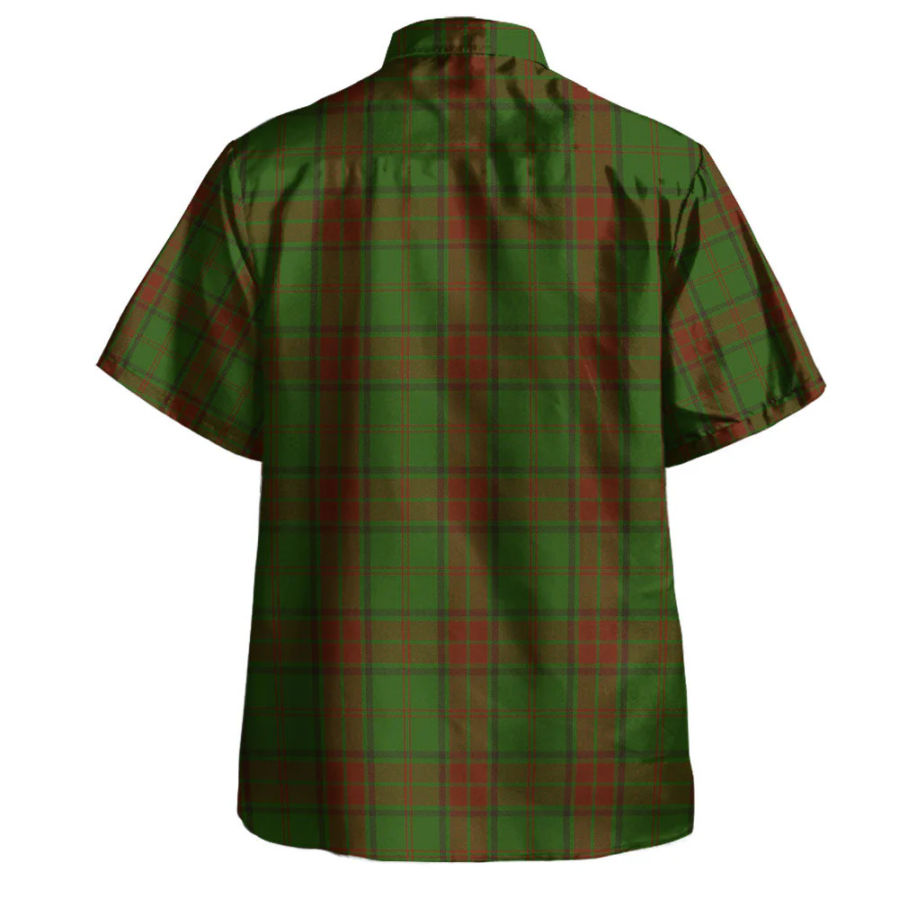 Scottish Maxwell Hunting Clan Badge Tartan Hawaiian Shirt - Image 3