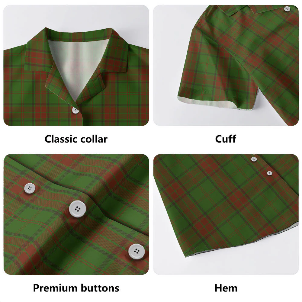 Scottish Maxwell Hunting Clan Badge Tartan Hawaiian Shirt - Image 4