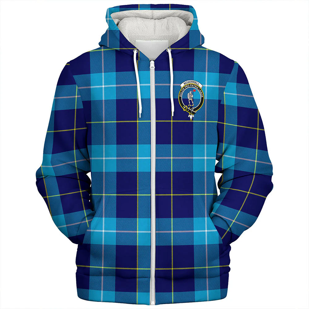 Scottish McKerrell Clan Badge Tartan Sherpa Hoodie - Image 3