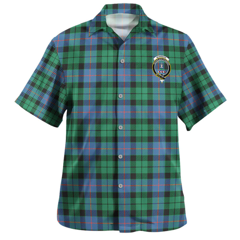 Scottish Morrison Ancient Clan Badge Tartan Hawaiian Shirt - Image 2