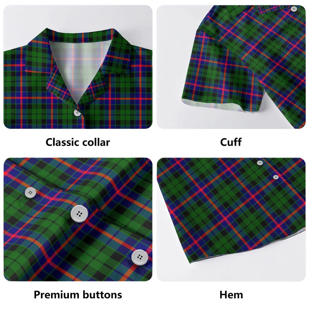 Scottish Morrison Modern Clan Badge Tartan Hawaiian Shirt - Image 4
