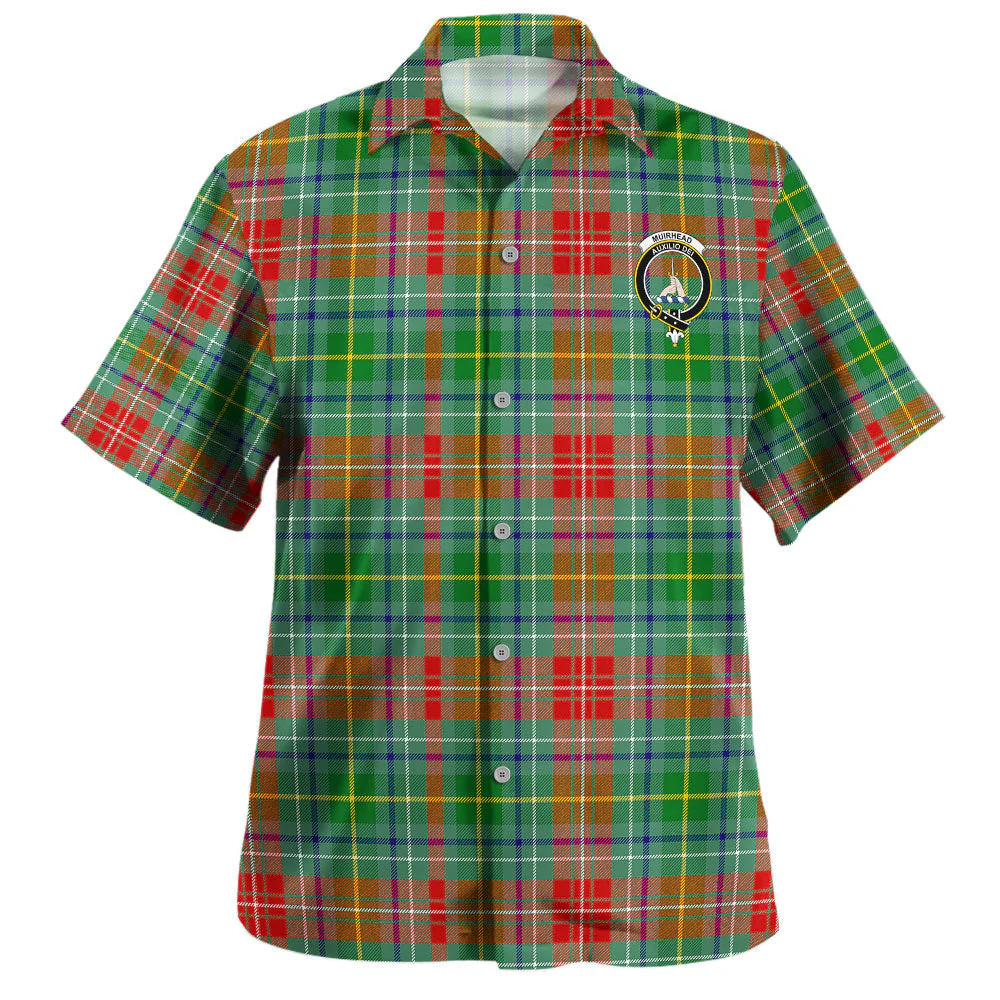 Scottish Muirhead Clan Badge Tartan Hawaiian Shirt - Image 2