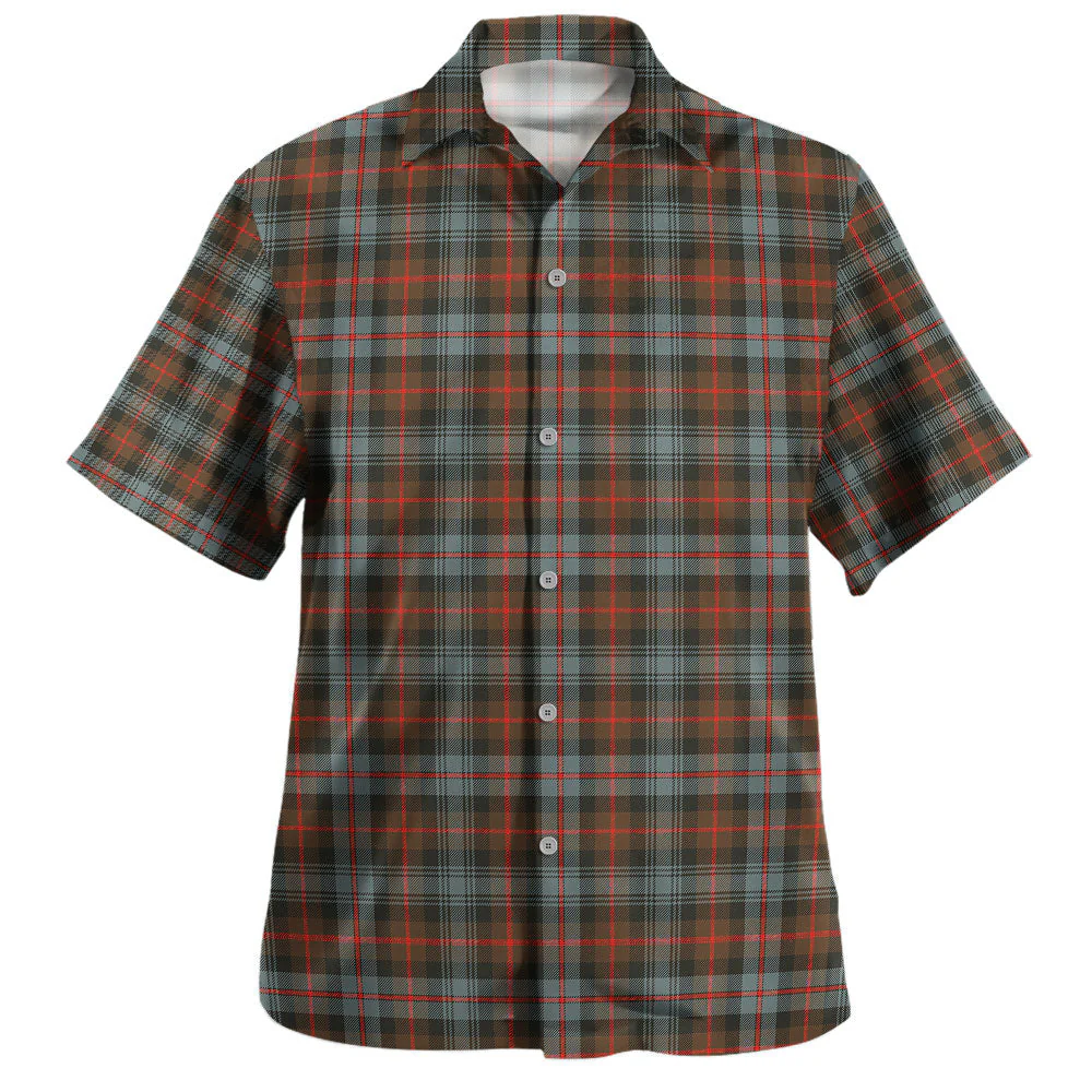 Scottish Murray of Atholl Weathered Clan Badge Tartan Hawaiian Shirt