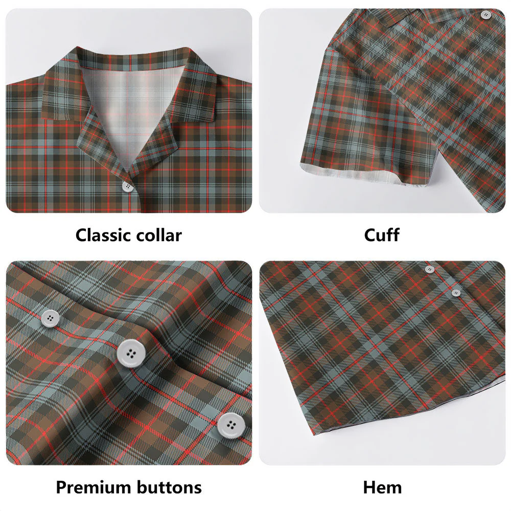 Scottish Murray of Atholl Weathered Clan Badge Tartan Hawaiian Shirt - Image 4