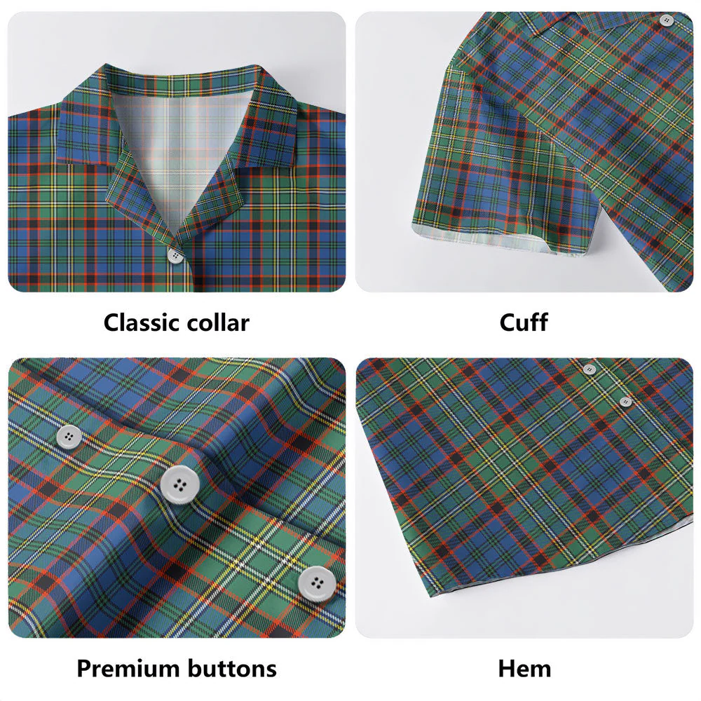 Scottish Nicolson Hunting Ancient Clan Badge Tartan Hawaiian Shirt - Image 4