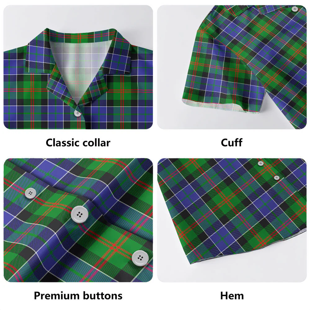 Scottish Paterson Clan Badge Tartan Hawaiian Shirt - Image 4