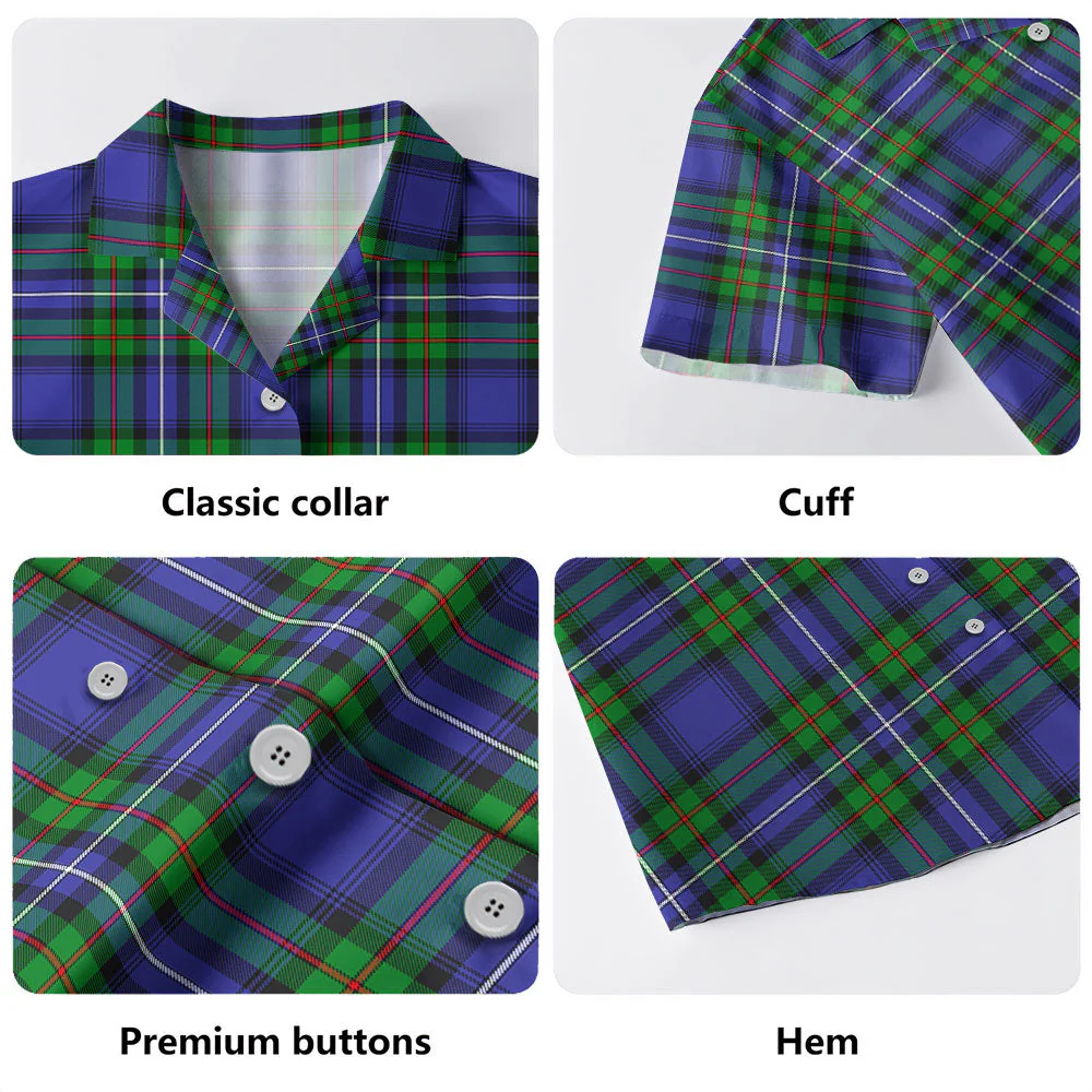 Scottish Robertson Hunting Modern Clan Badge Tartan Hawaiian Shirt - Image 4