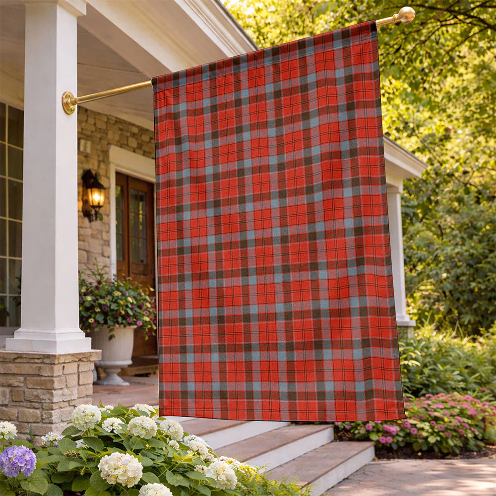 Scottish Robertson Weathered Clan Badge Tartan Flag Parade Vertical Style - Image 2