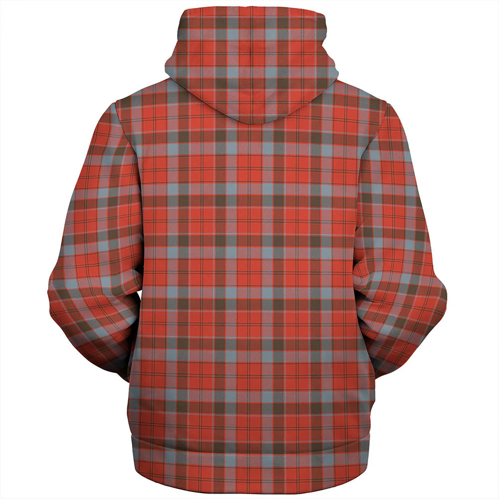 Scottish Robertson Weathered Clan Badge Tartan Sherpa Hoodie - Image 2