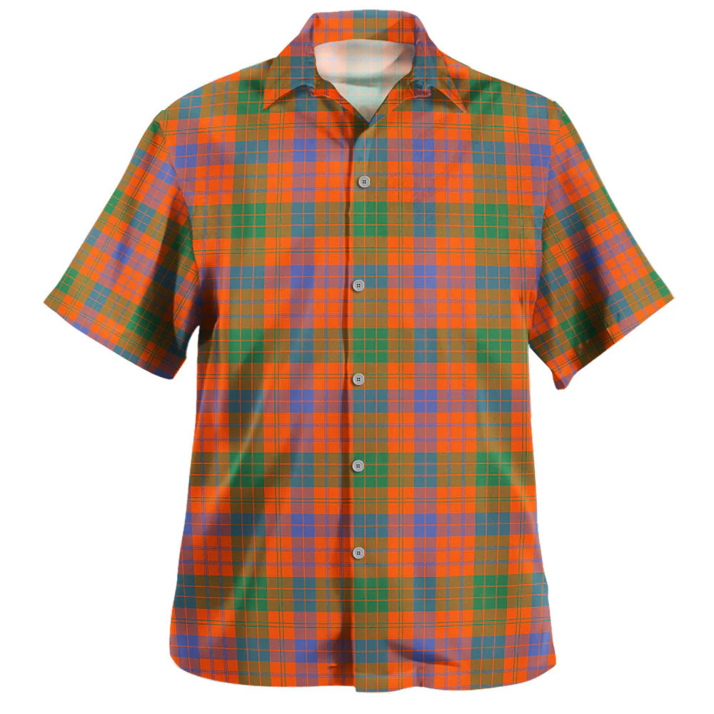 Scottish Ross Ancient Clan Badge Tartan Hawaiian Shirt