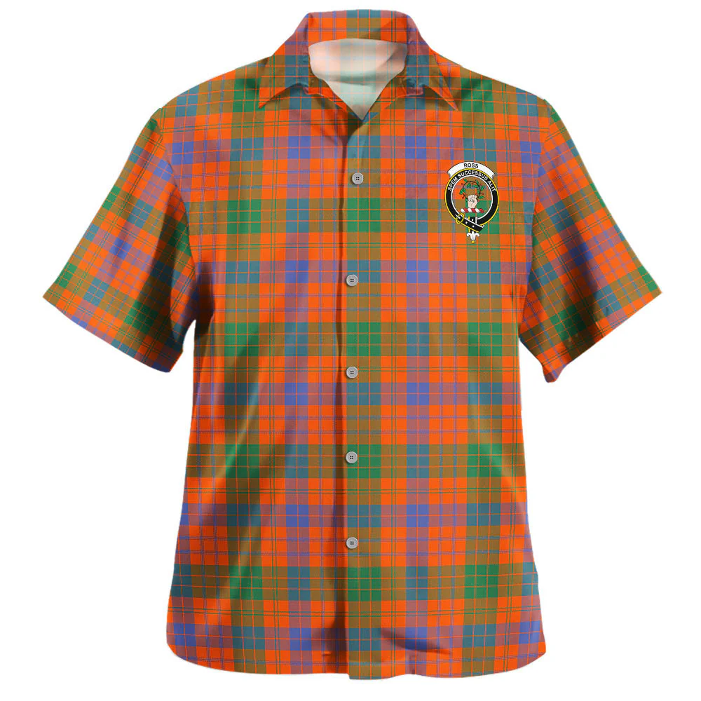 Scottish Ross Ancient Clan Badge Tartan Hawaiian Shirt - Image 2
