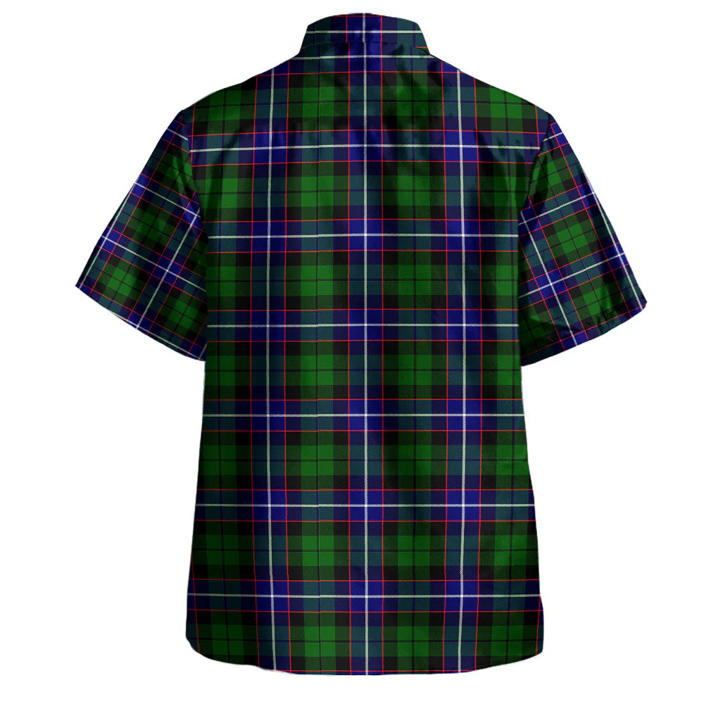 Scottish Russell Modern Clan Badge Tartan Hawaiian Shirt - Image 3