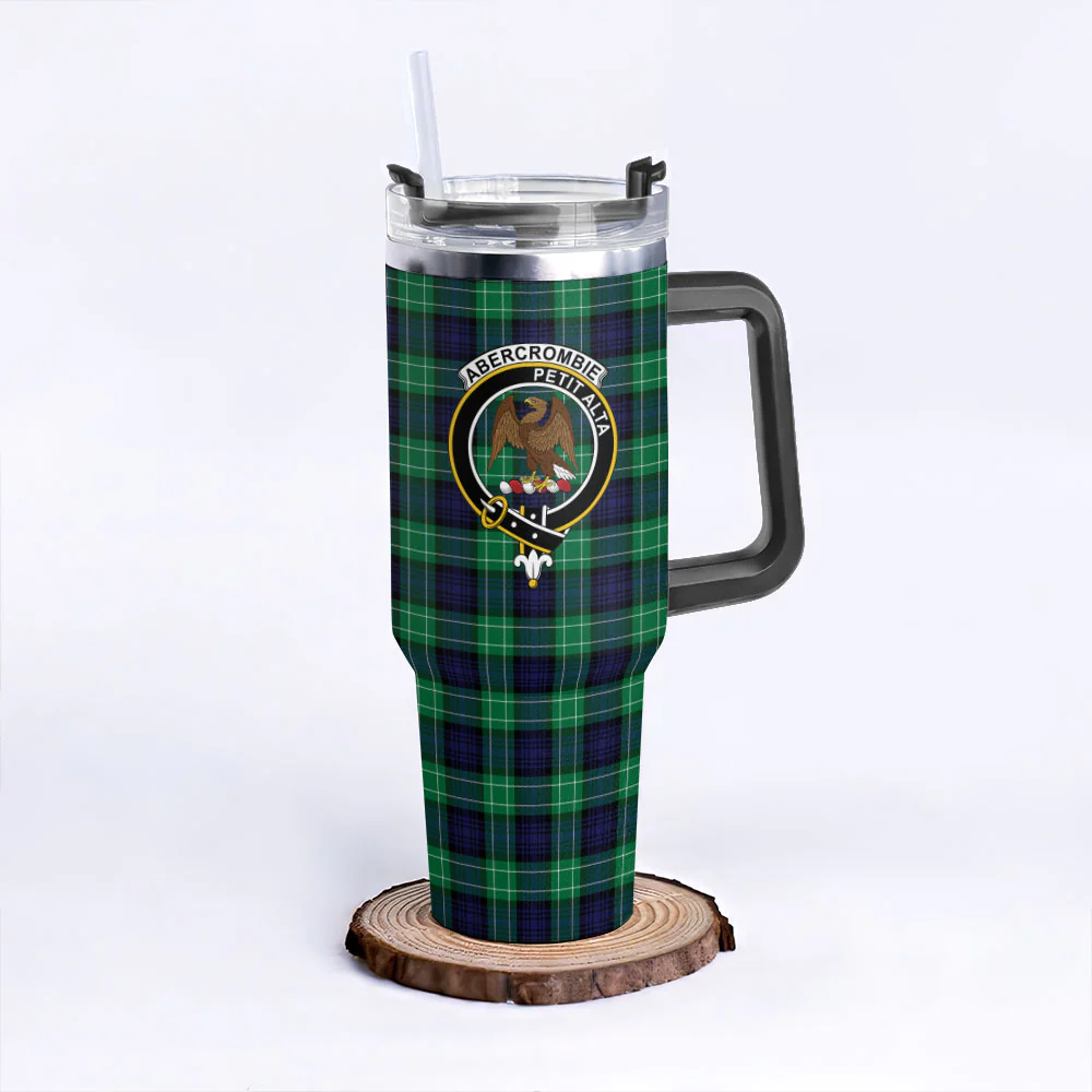 Scottish Abercrombie Clan Badge Tartan 40oz Tumbler - Image 3