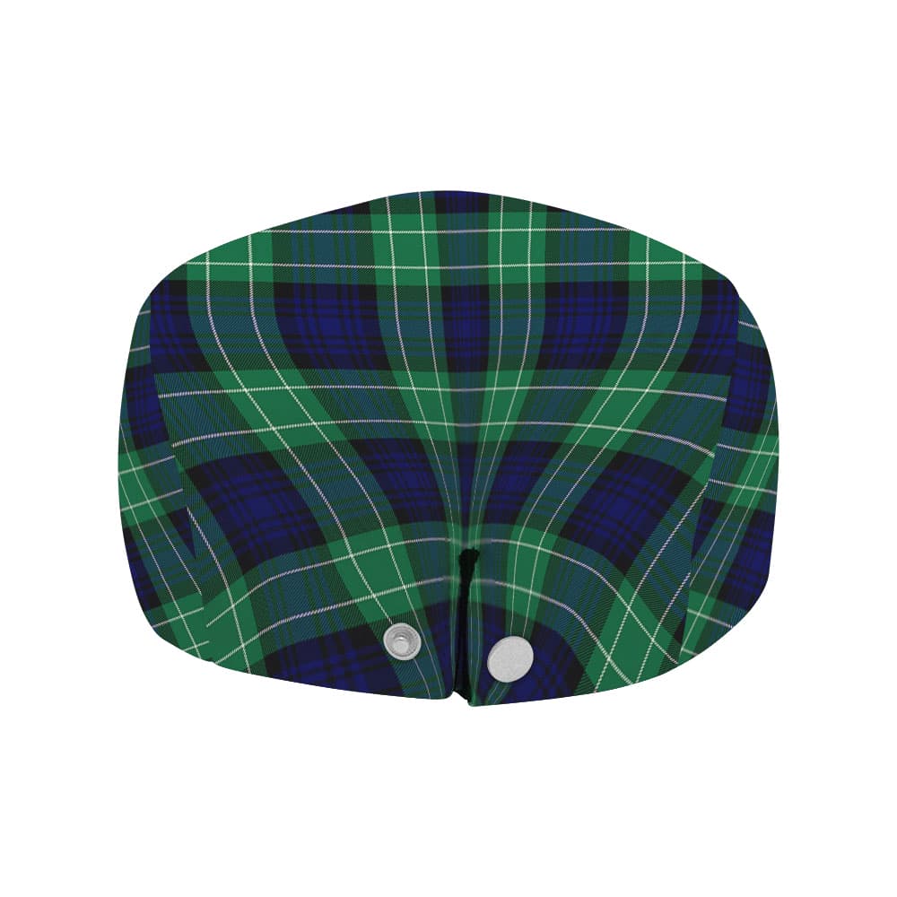 Scottish Abercrombie Clan Badge Tartan Flat Cap - Image 4