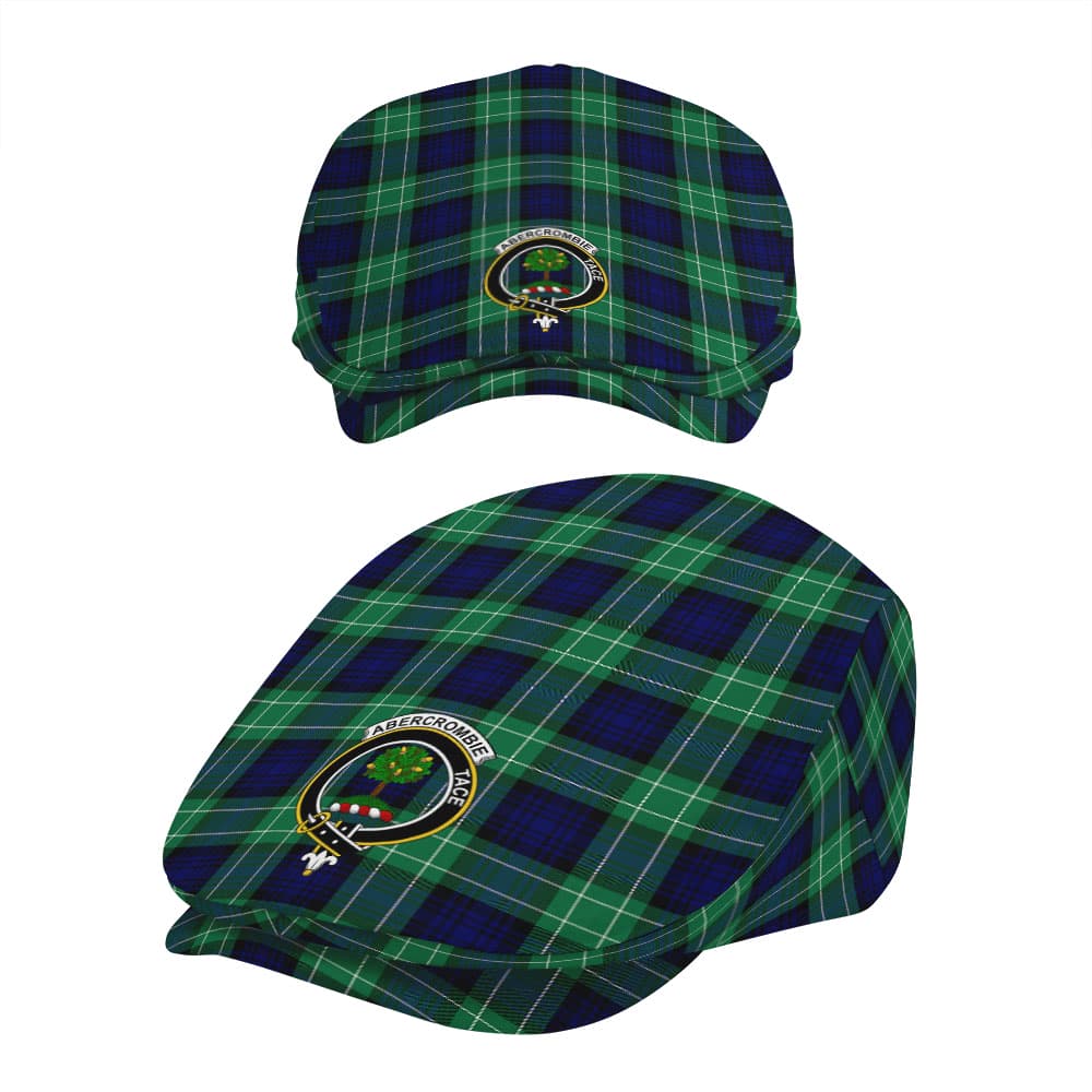 Scottish Abercrombie Clan Badge Tartan Flat Cap - Image 5