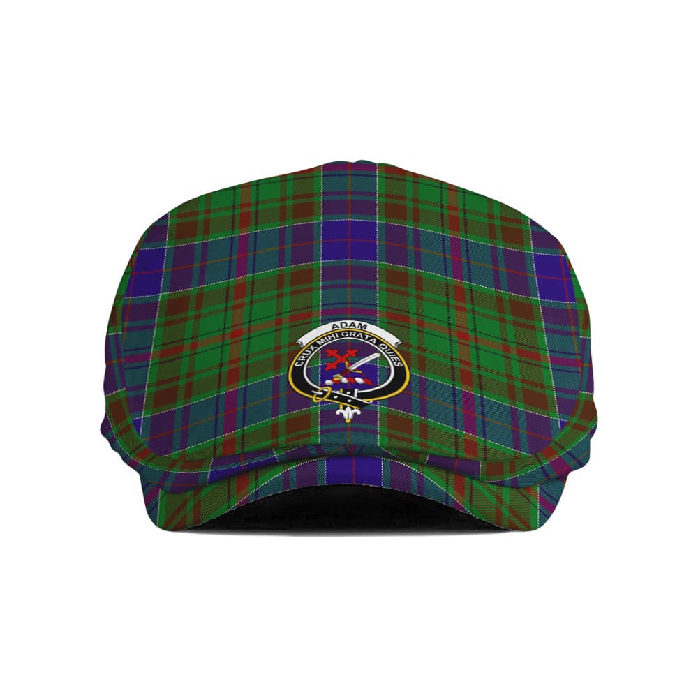 Scottish Adam Clan Badge Tartan Flat Cap