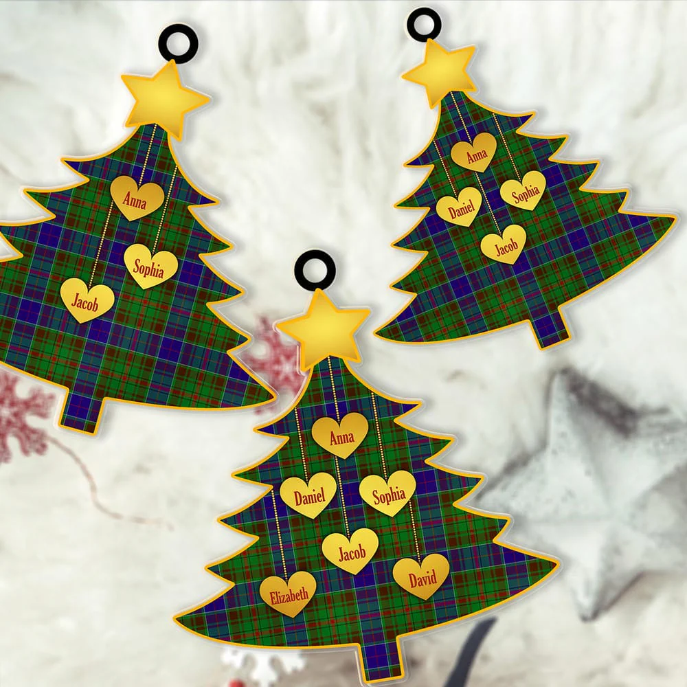 Scottish Adam Tartan Ornament Custom Family Christmas Tree - Image 2