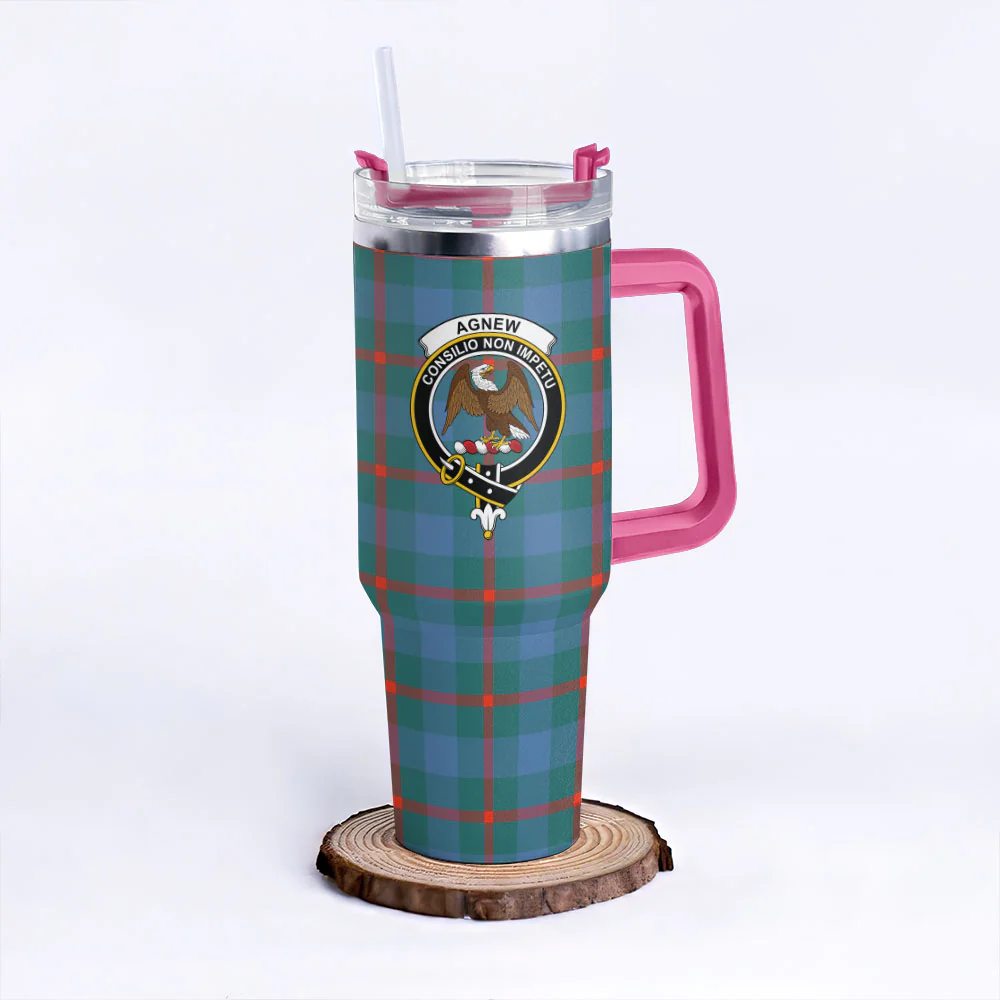 Scottish Agnew Ancient Clan Badge Tartan 40oz Tumbler - Image 7