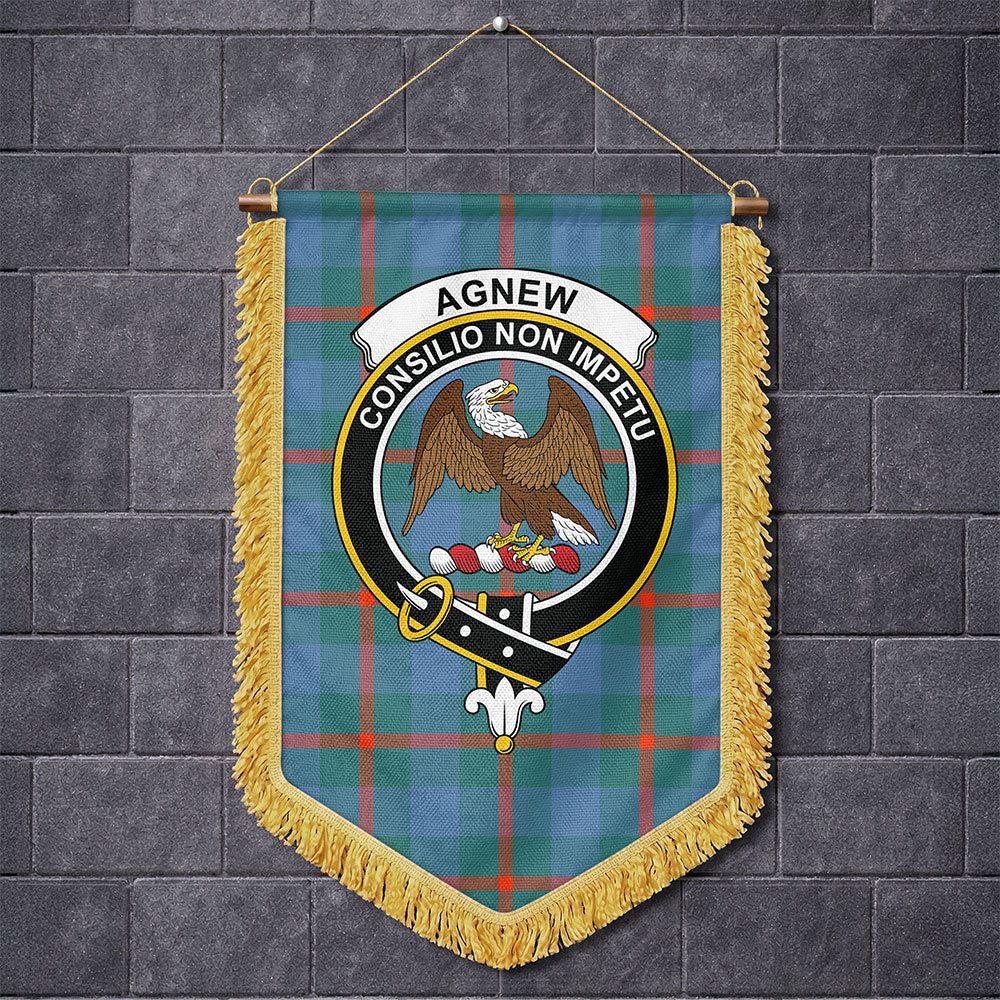 Scottish Agnew Ancient Clan Badge Tartan Wall Hanging Banner