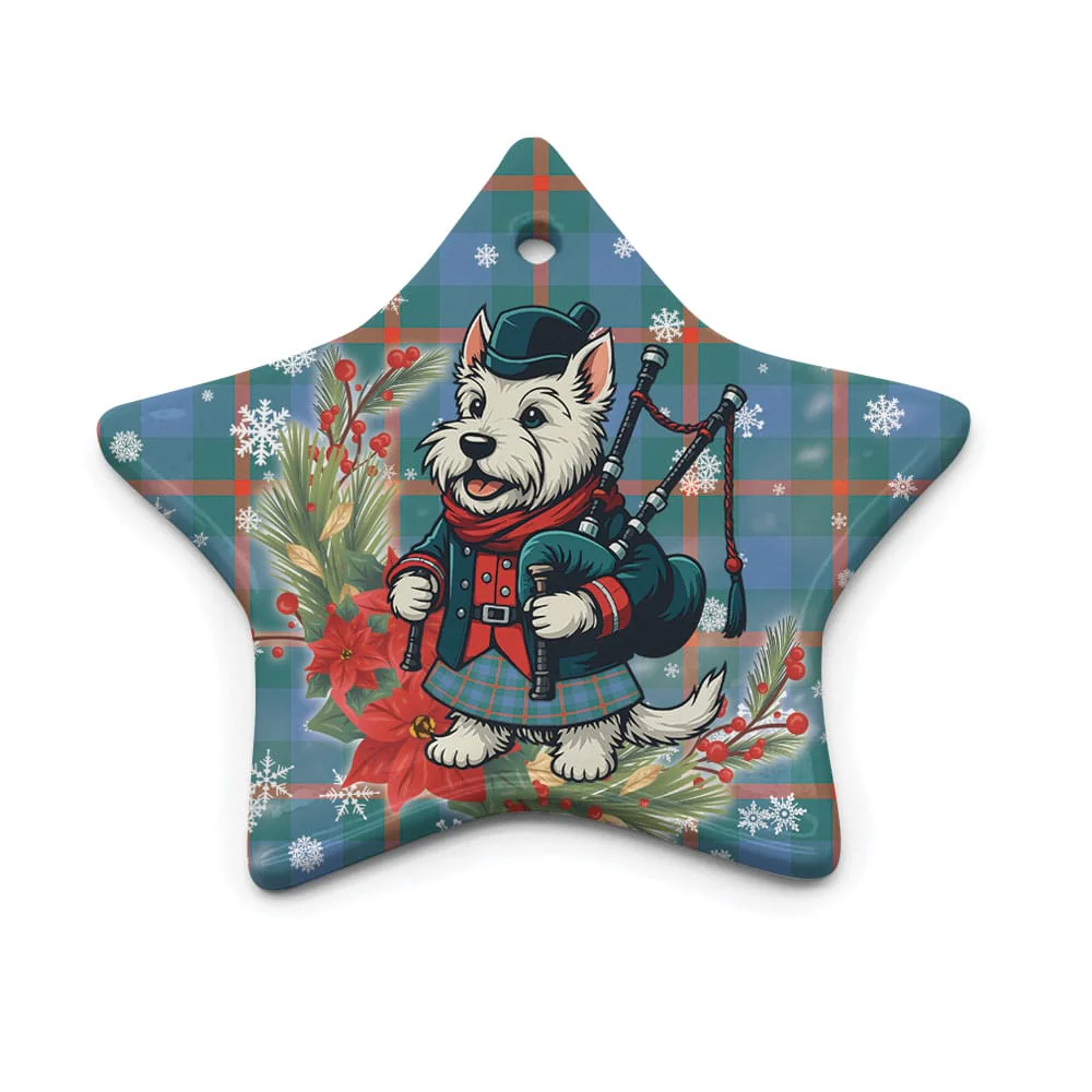 Scottish Agnew Ancient Tartan Ceramic Ornament Cute Scottish Terrier Dog - Image 5
