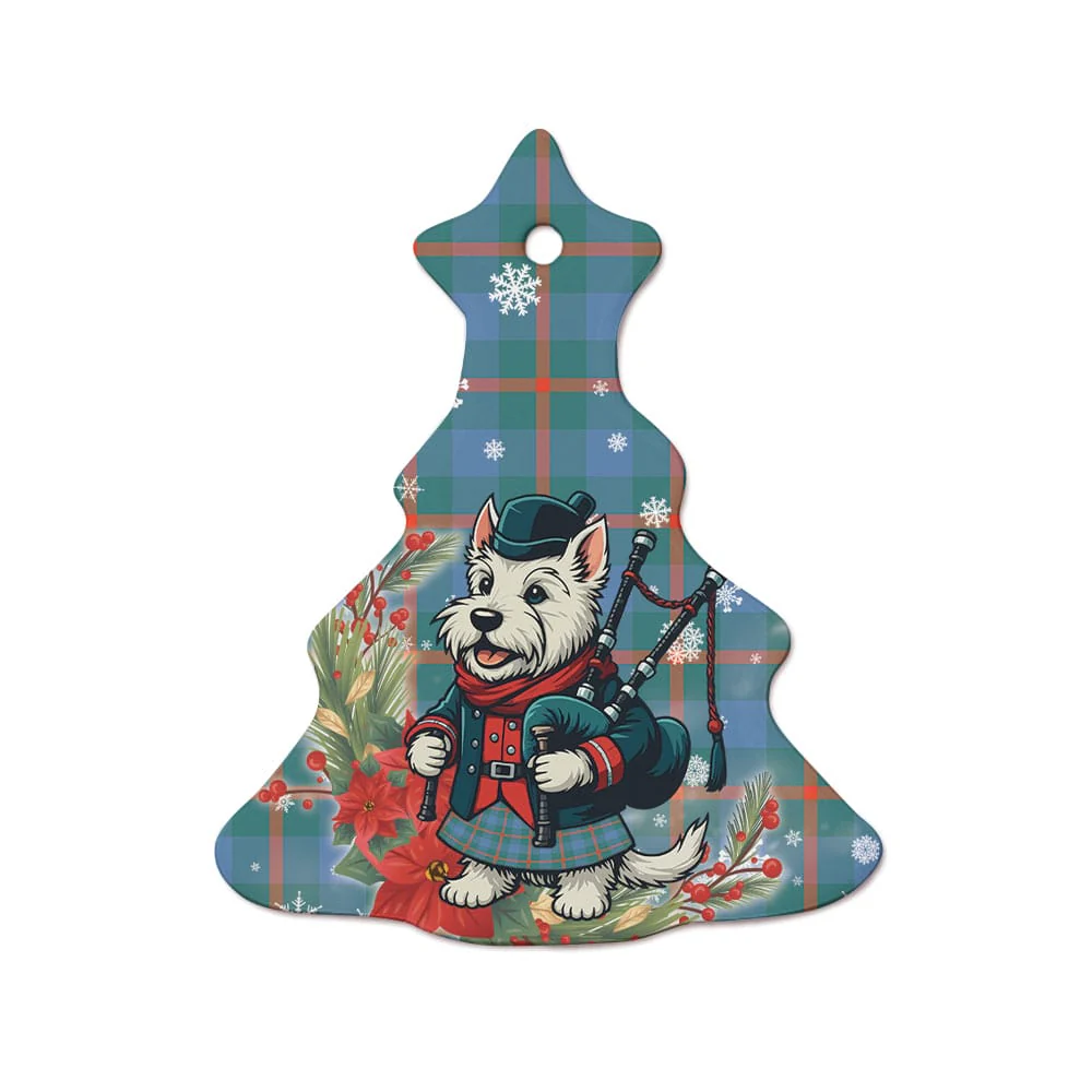 Scottish Agnew Ancient Tartan Ceramic Ornament Cute Scottish Terrier Dog - Image 7