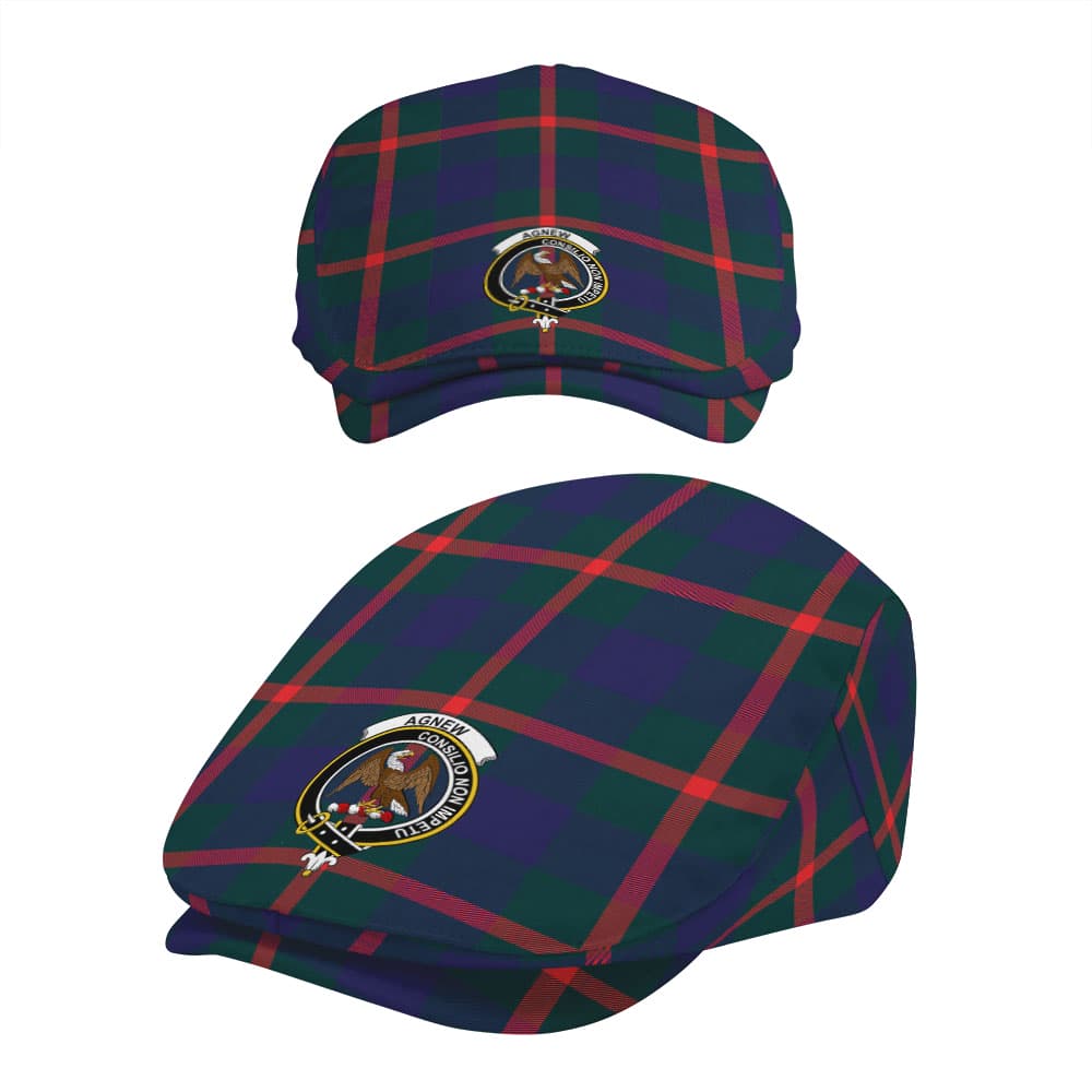 Scottish Agnew Clan Badge Tartan Flat Cap - Image 5