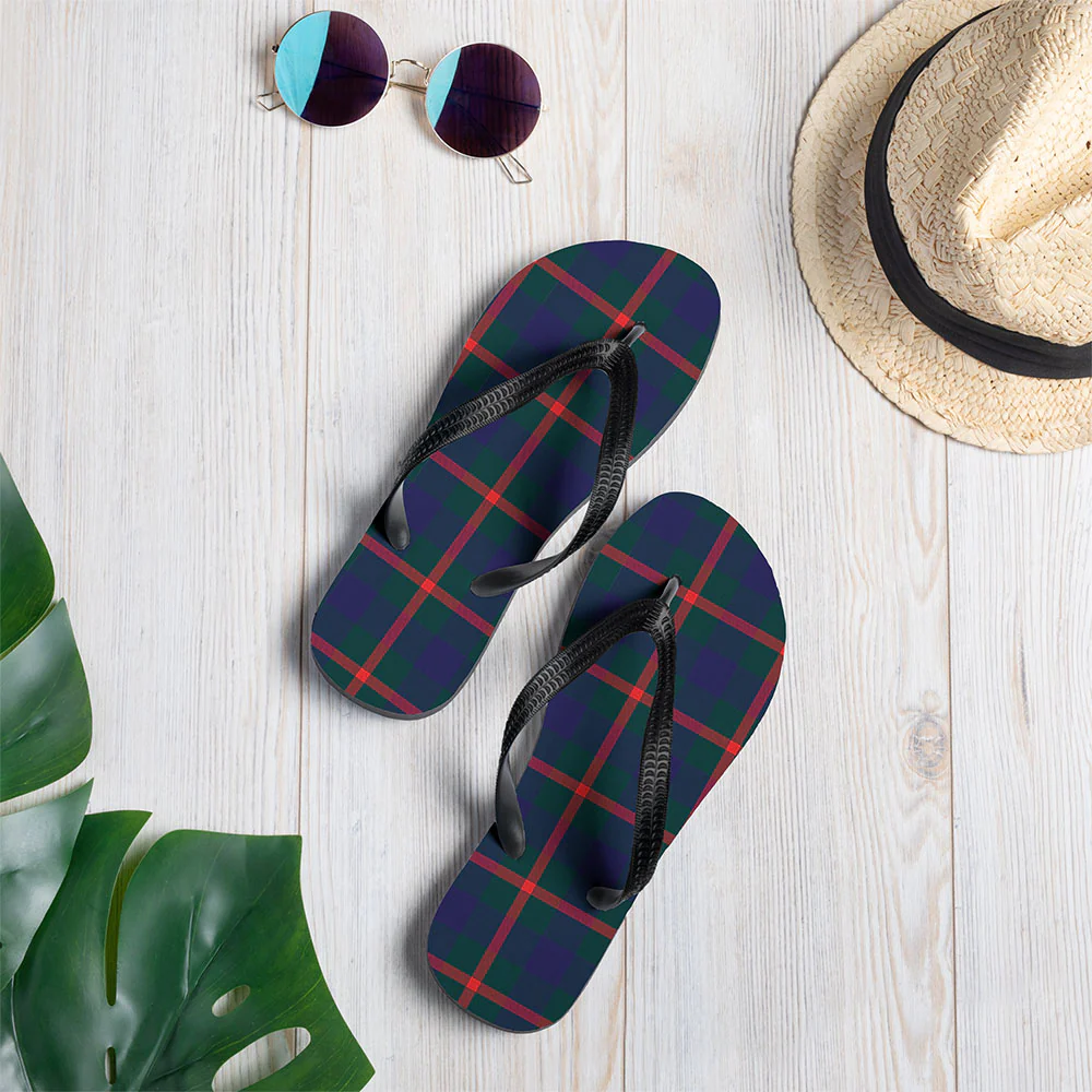 Scottish Agnew Modern Clan Badge Tartan Flip Flops - Image 2