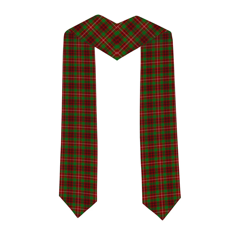 Scottish Ainslie Clan Badge Tartan Graduation Stole Black Gold Honor - Image 2