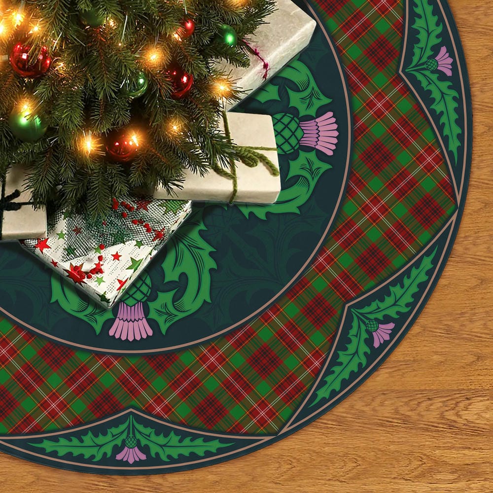 Scottish Ainslie Tartan Christmas Tree Skirt Old Scottish Thistle Flower - Image 2