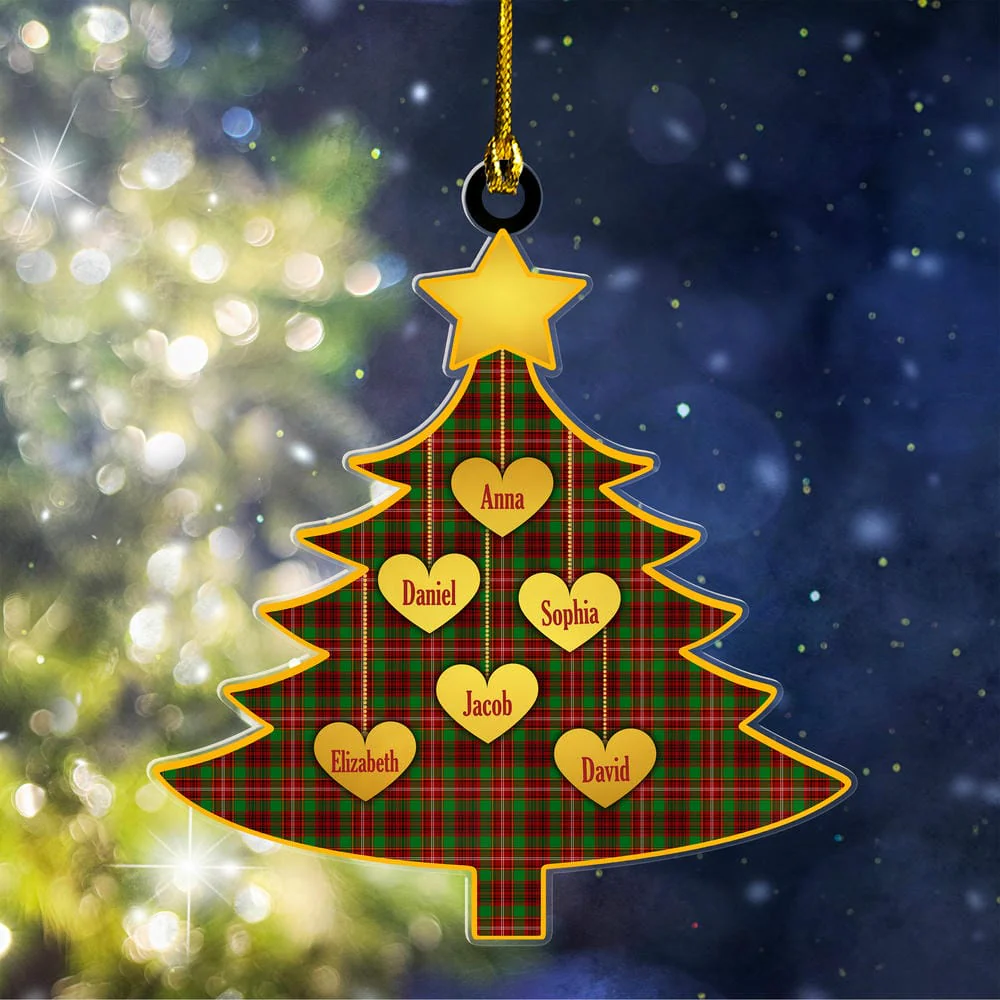 Scottish Ainslie Tartan Ornament Custom Family Christmas Tree