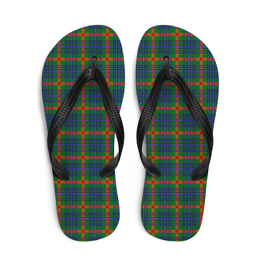 Scottish Aiton Clan Badge Tartan Flip Flops