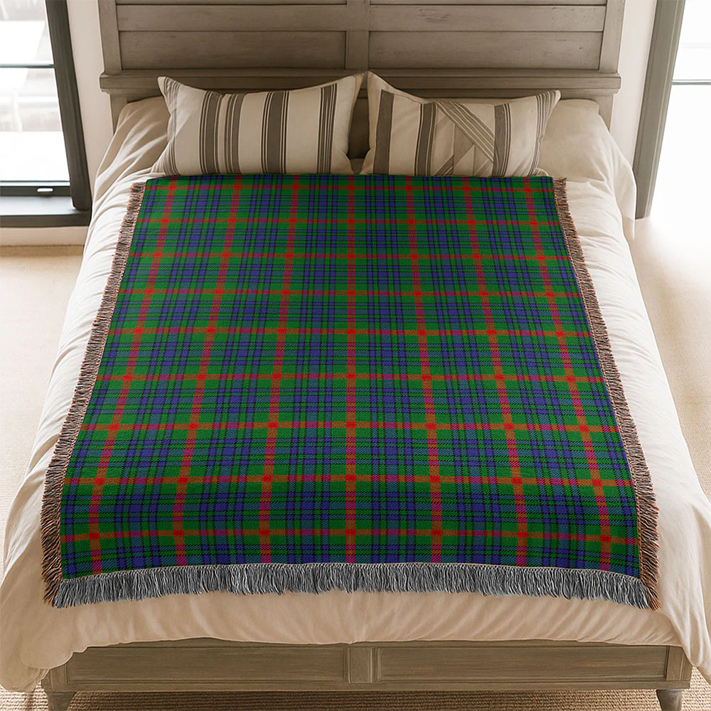 Scottish Aiton Clan Badge Tartan Woven Blanket - Image 3