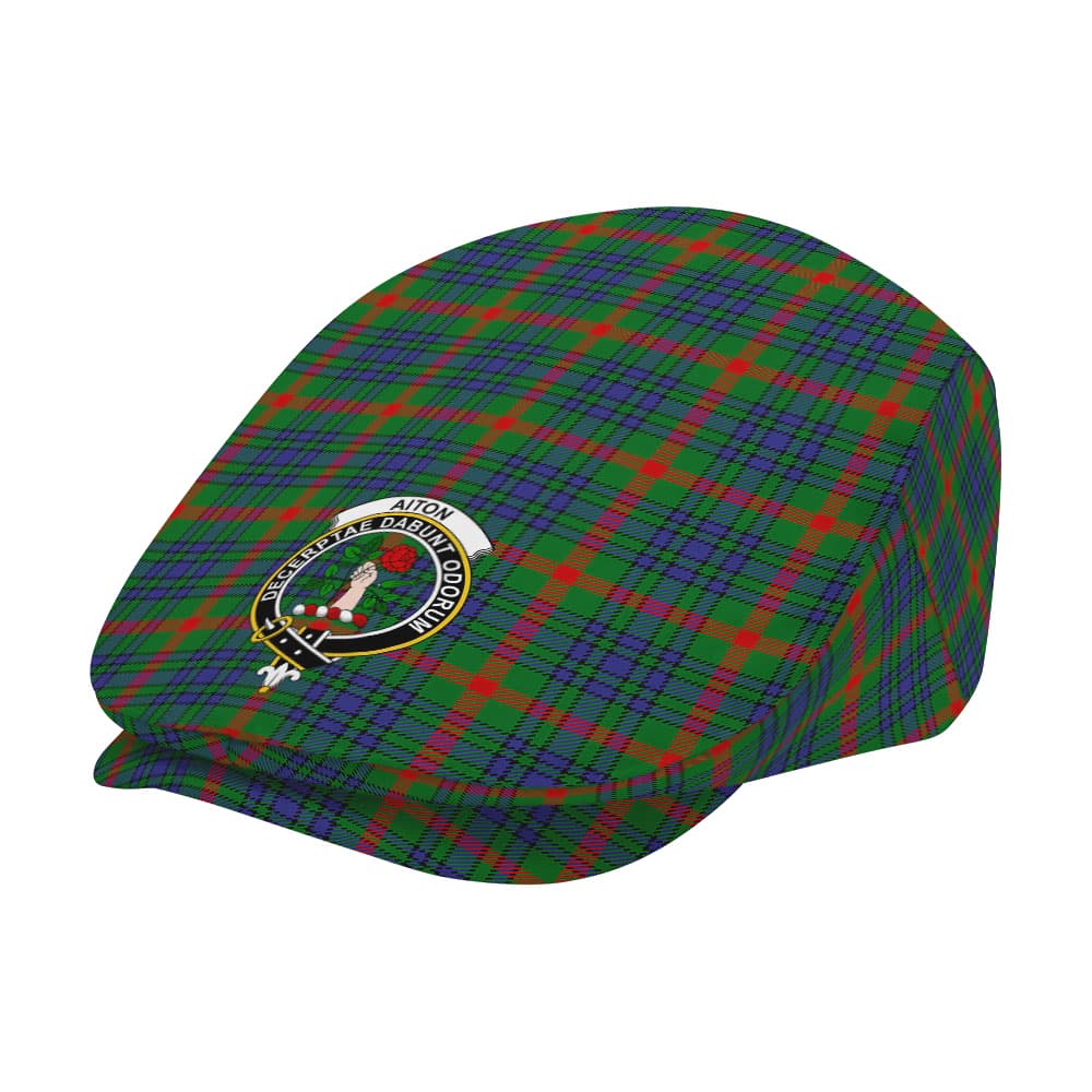 Scottish Aiton Clan Badge Tartan Flat Cap - Image 2