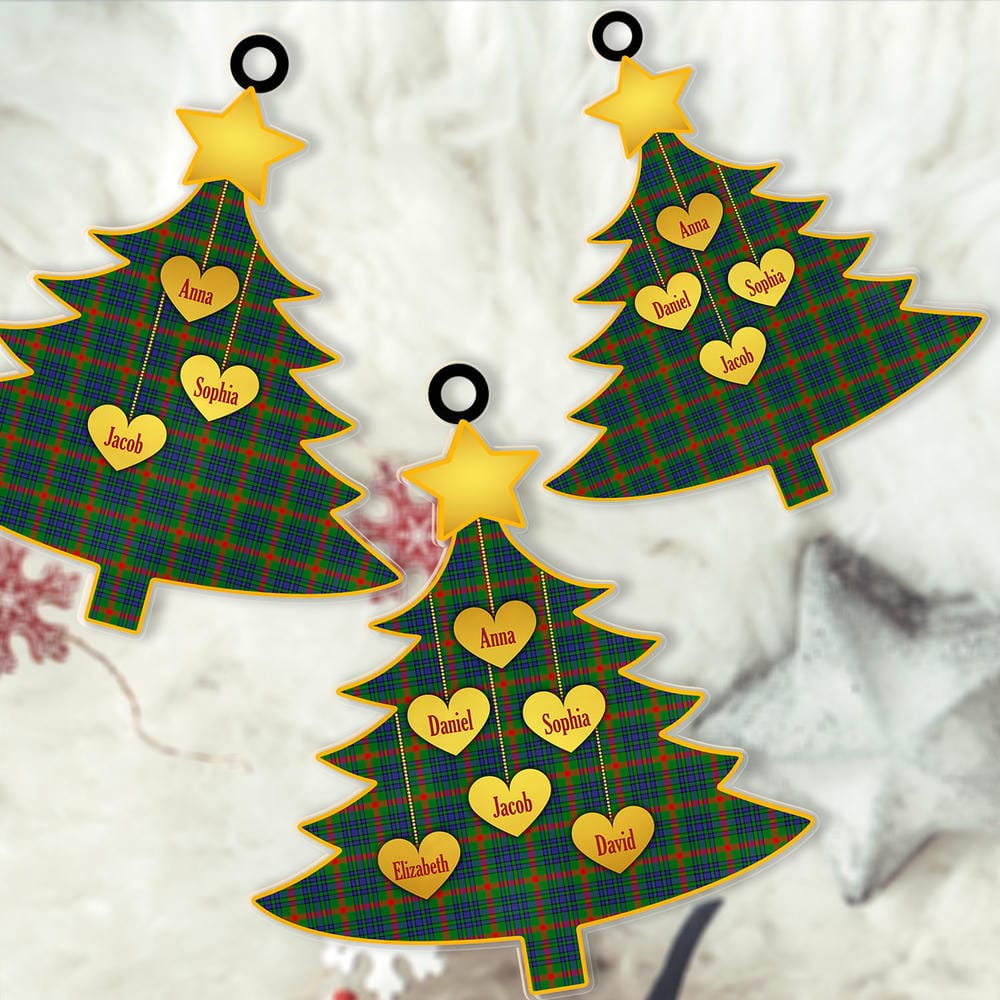 Scottish Aiton Tartan Ornament Custom Family Christmas Tree - Image 2