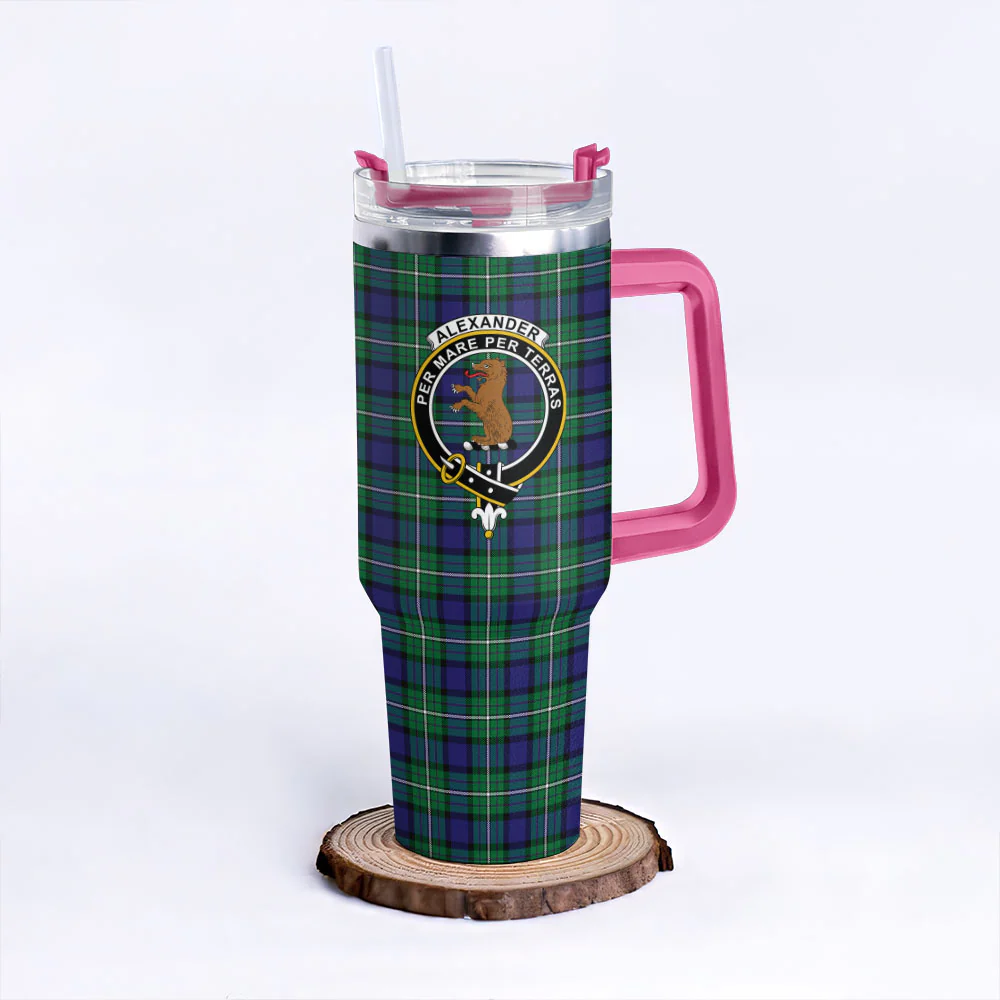 Scottish Alexander Clan Badge Tartan 40oz Tumbler - Image 7