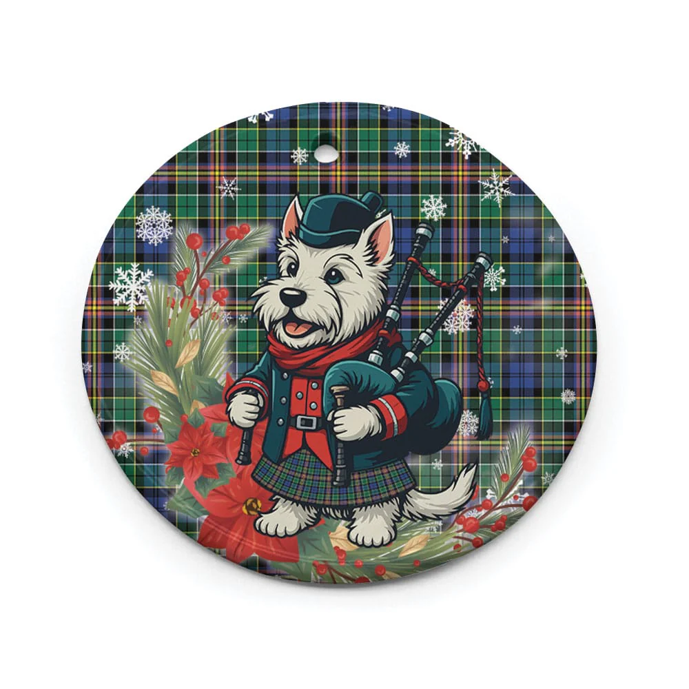 Scottish Allison Tartan Ceramic Ornament Cute Scottish Terrier Dog - Image 2
