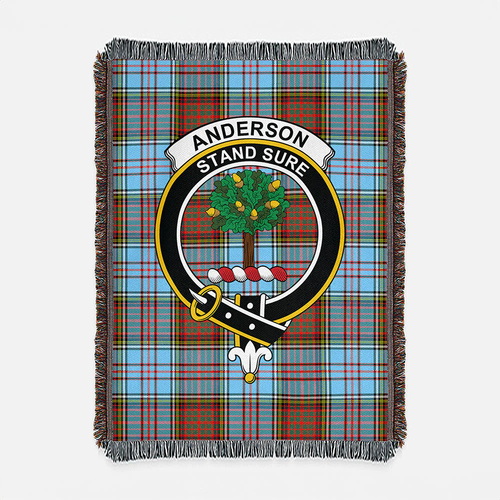 Scottish Anderson Ancient Clan Badge Tartan Woven Blanket - Image 2