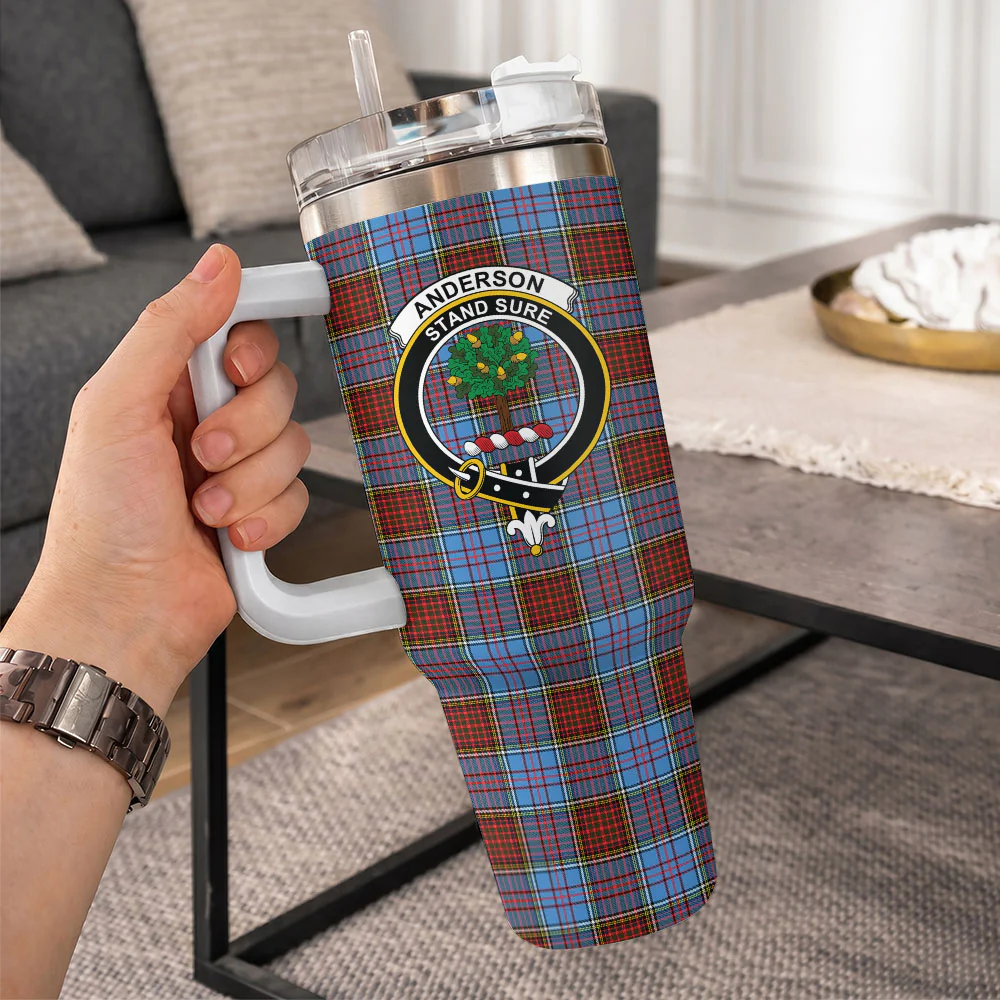 Scottish Anderson Modern Clan Badge Tartan 40oz Tumbler - Image 10