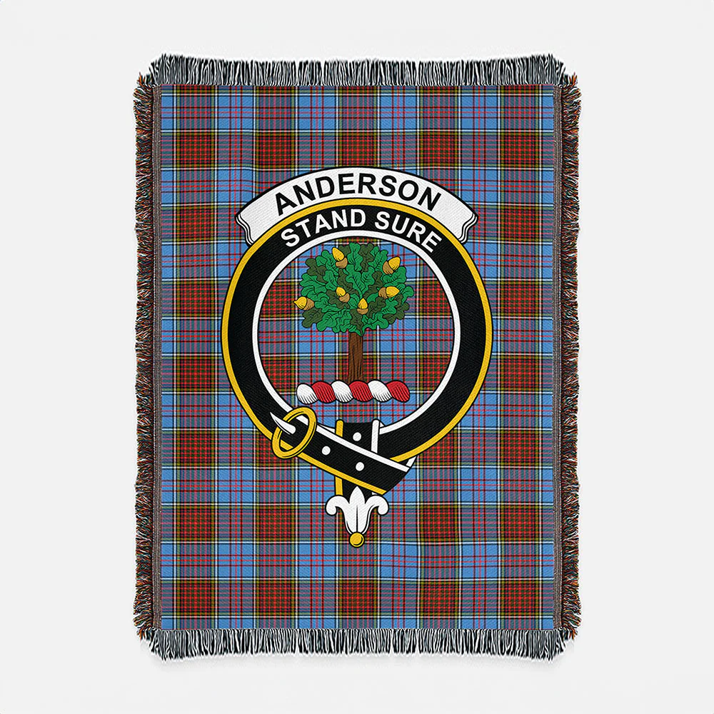 Scottish Anderson Modern Clan Badge Tartan Woven Blanket - Image 2